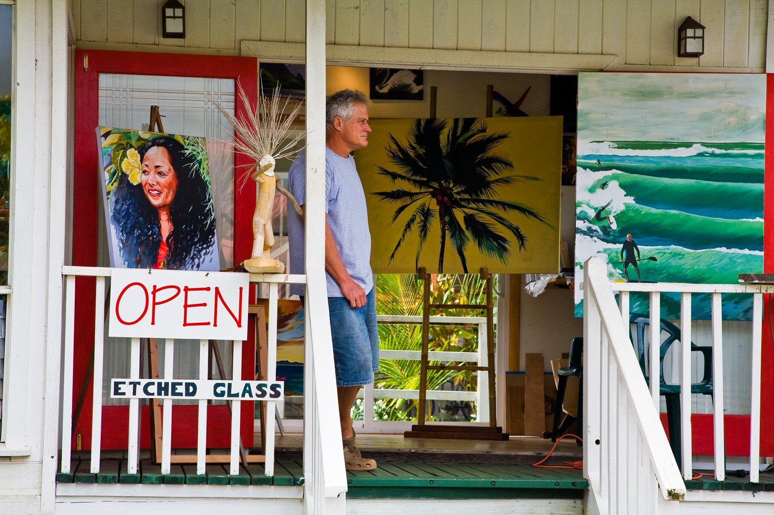 artist's studio in Hawaii