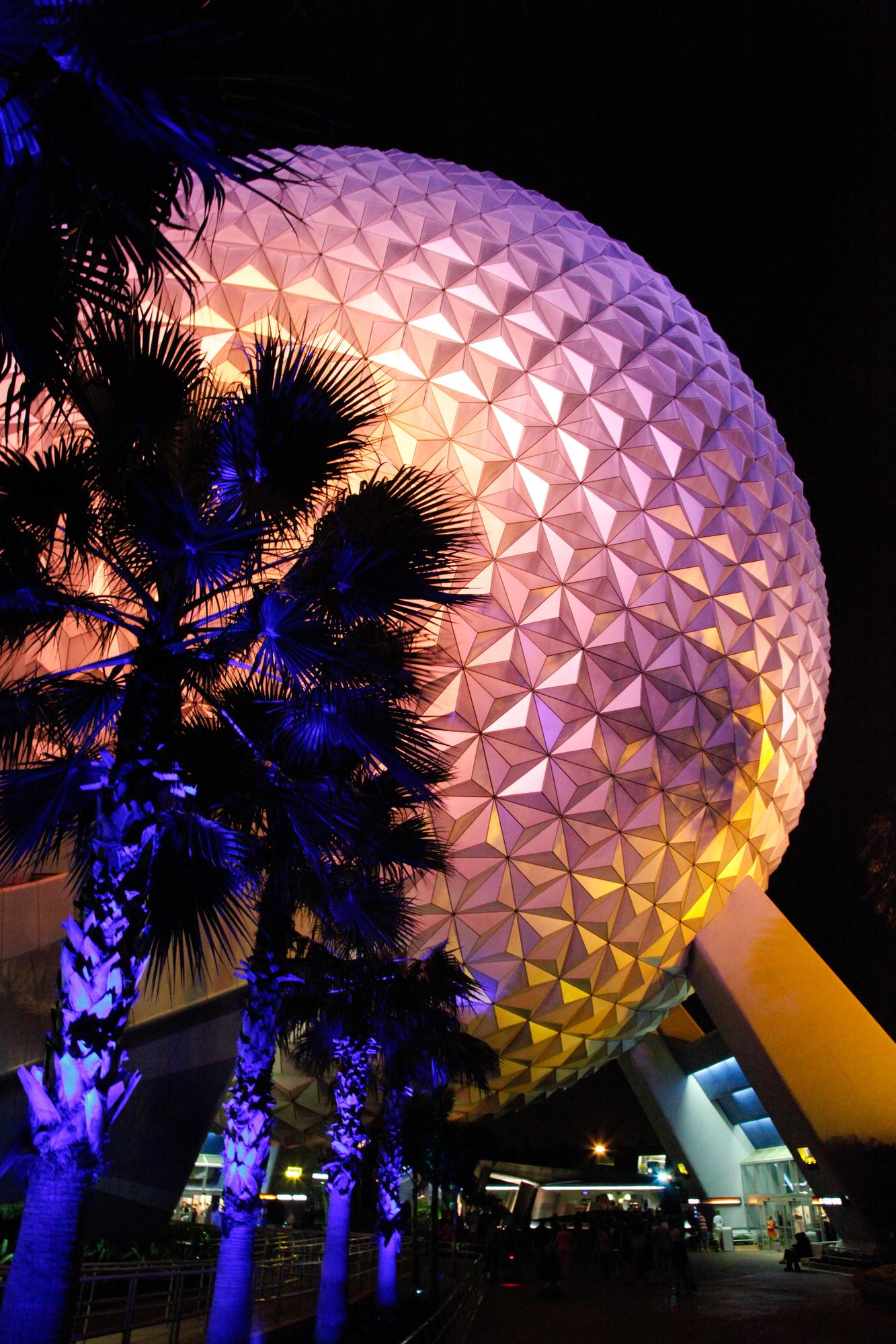 Amazing Attractions at Epcot for Your Next Family Vacation - Spaceship Earth Ride at Night at Epcot