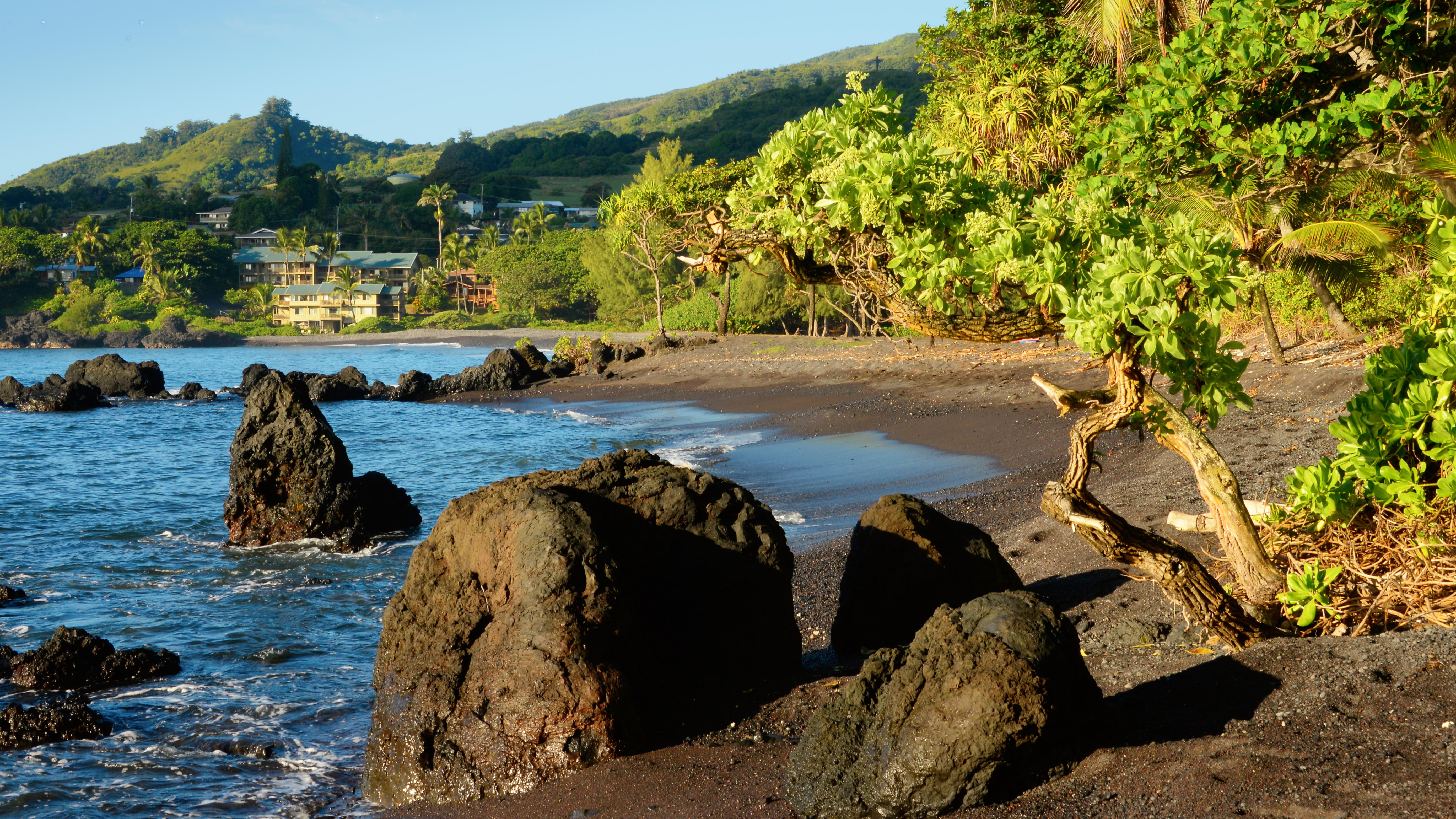 Explore the Amazing Road to Hana with Your Family Using My Helpful Guide - Hana Bay in Hana Town on the Road to Hana 